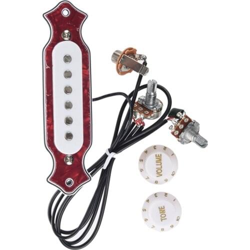 2021 Top 6-string Single Coil Acoustic Guitar Soundhole Pickup with Volume & Tone Pots