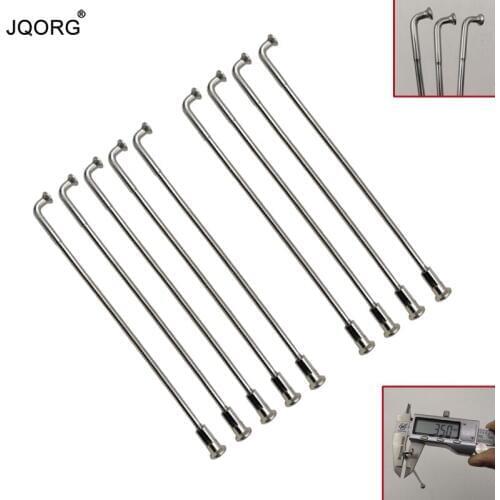 24 Pieces A Lot Butted Diameter 3.5-3.2mm 304 Stainless Steel Material J-bend Round Body Electric Motorcycle Spokes With Nipples
