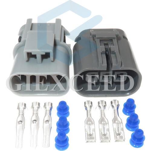 3 Pin 7223-1834-40 2.8mm Automotive Ignition Coil Female Male Plug Car O2 Oxygen Sensor Connector Socket For Nissan