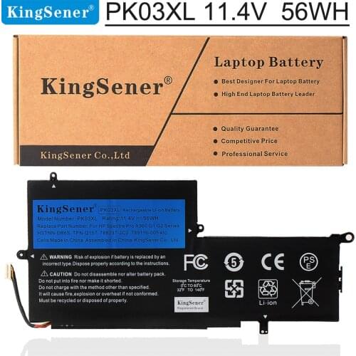 KingSener New PK03XL Laptop Battery for HP Spectre Pro X360 13 G1 Series M2Q55PA M4Z17PA HSTNN-DB6S 6789116-005 11.4V 56W