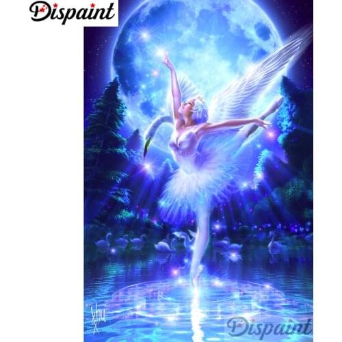 Dispaint Full Square/Round Drill 5D DIY Diamond Painting "Angel girl" Embroidery Cross Stitch 3D Home Decor A11159