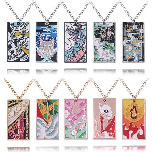 Anime Demon Slayer Necklace Peripheral Tomioka Yoshiyuki Butterfly Ninja Metal Pendant Jewrly Popular Decoration Accessories