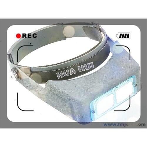 Free shipping Double Lens Head mounted Headband Reading Magnifier Head Wearing Magnifying Glass Loupe 4 Magnifications Glasses