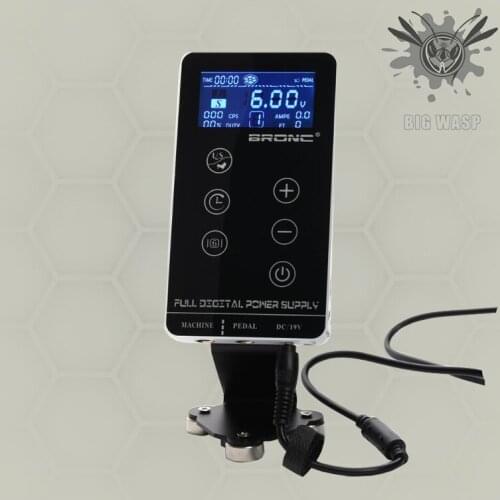 One Premium Quality HUMMINGBIRD BRONC 3A Tattoo Machine Pen Power Supply With Touch Screen Digital LCD Display