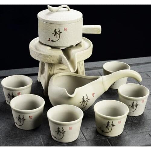 Household Good Luck Comes Tea Set Convenient Lazy Ceramic Set Kung Fu Tea Set Teacup Teapot