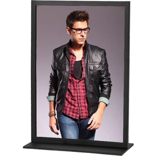 A4 Double-sided Advertising Poster Frame Desktop Display Stand Menu Catalog Brand Product Information Display Rack Menu Stand