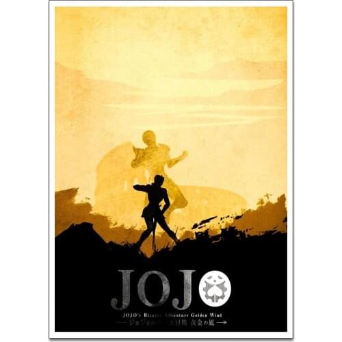Canvas Poster JoJo V Golden Wind Wall Art Painting Posters and Prints Nordic Wall Pictures for Home Decor No Frame