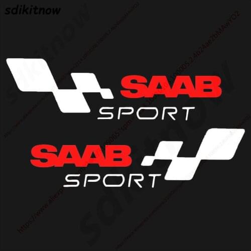 2018 New 2pcs Car Body Windows Sports Racing PVC Sticker Decal Styling For Sweden SAAB 9-3 9-5 93 95 900 Accessories