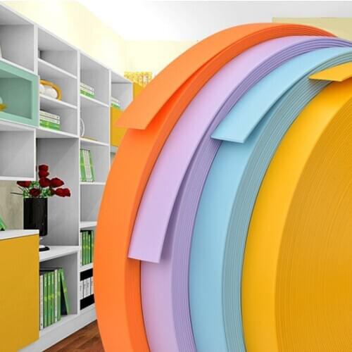 Flame Retardant Edge Banding Edgebands for Formica Board Panel 23mm 55mm x 5m PVC Solid Colors Matt