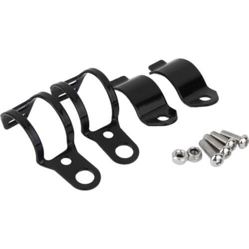 Pair Motorcycle Chrome Turn Signal Mounting Brackets Fork Clamps Ear 30-45mm Turn signal mounting brackets