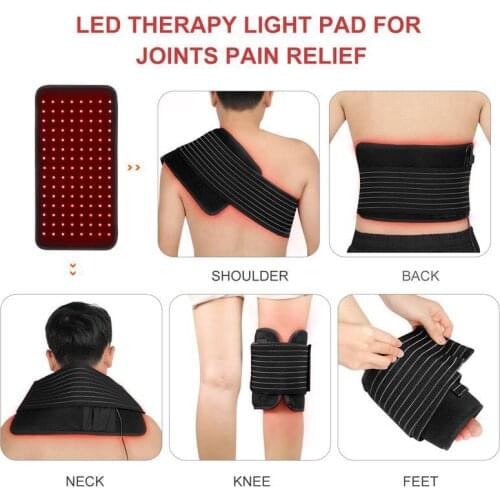 Portable wearable wrapped LED red and near infrared light red light therapy lamp