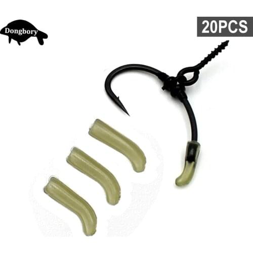 20PCS Carp Fishing Accessories Micro Fishing Hook Aligner Hook Sleeve Line Hook Kick Off Anti Tangle Aligner Rig Terminal Tackle