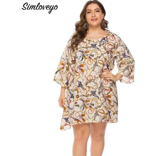 SIMLOVEYO Plus Size Summer Dresses