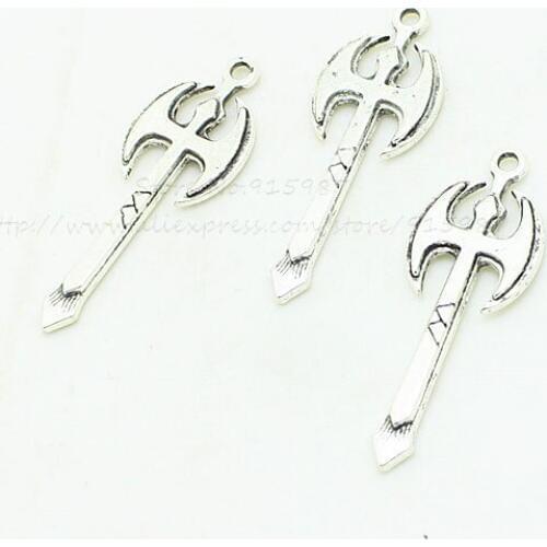 Sweet Bell New single face Axe Charms Pendant accessories jewerly metal alloy antique 40pcs/lot 14*37mm D0951