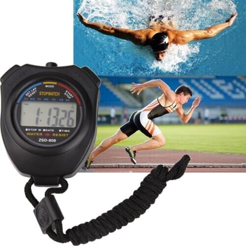 Electronic Stopwatch Timer Digital Running Timer Chronograph Sports Stopwatch Counter With Strap Professional Game Race Timer