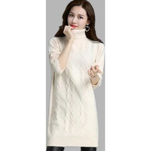 Thick Warm Women Long Turtleneck 2020 Winter Soft Women Sweaters And Pullovers Knit Long Sleeve Cashmere Sweater Female Jumper