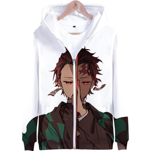 2020 New Demon Slayer Anime Sweatshirt Hoodies Men/Women 3D Cartoon Pattern Hoodie Streetwear Tracksuit Zipper Outwear Casual