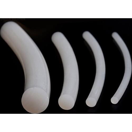 Solid Silicone Cord Dia 1mm~25mm White Rubber Gasket Trim Seal Strips O Ring High Temperature Waterproof