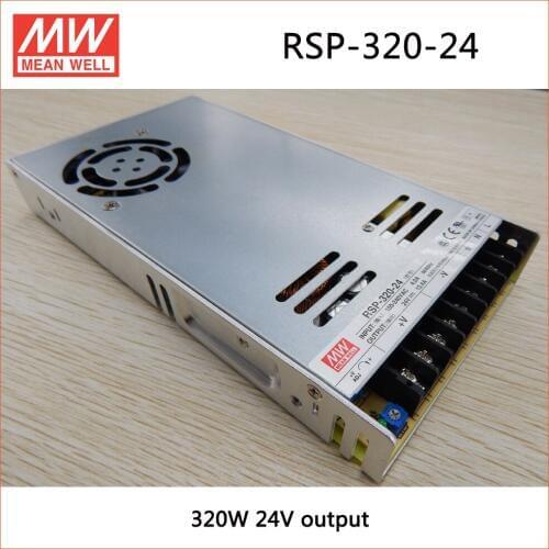 MEAN WELL original RSP-320-24 24V 13.4A meanwell RSP-320 24V 321.6W Single Output with PFC Function Power Supply