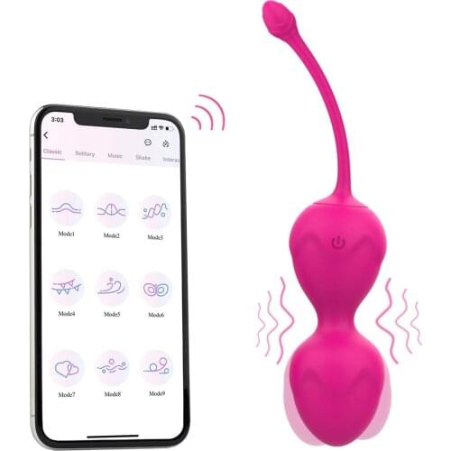 Bluetooth APP Wireless Control Kegel Balls Vaginal Chinese Balls Vibration Egg Tighten Exercise Geisha Ball Sex Toys For Women