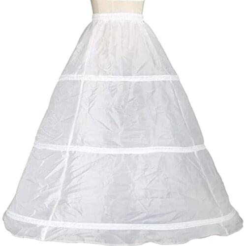 Artful Women 3 Hoop Crinoline Petticoats Skirt Slips Floor Length Underskirt for Wedding Dress Ball Gown Bridal