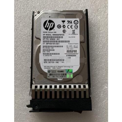 HP 507610-B21 508009-001 500G 2.5 SAS 7.2K G7 hard disk hdd
