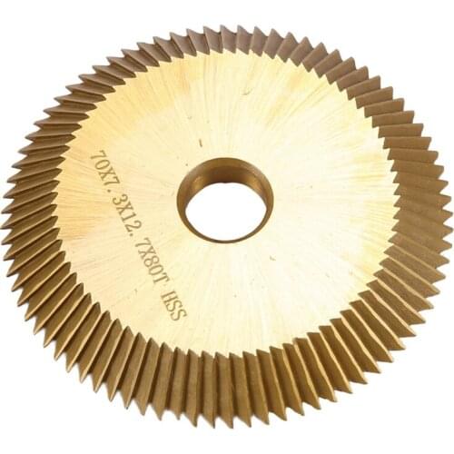 1Pc Titanium Coated Key Machine Cutter 70X7.3X12.7Mm 80T Hss Key Duplicate Machine Saw Blade for Cutting Keys Locksmith Tools