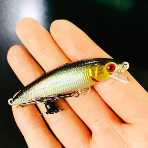 1PCS Minnow Fishing Lure 60mm 5.5g Floating Hard Bait Wobbler Jig Bait Crankbait Carp Striped bass Pesca Fishing tackle SwimBait