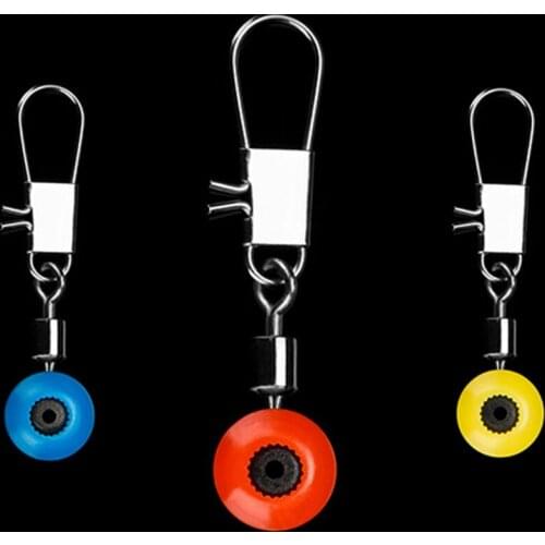 100Pcs/lot Fishing Hook Space Beans Stainless Steel Fishing Connector Float Rolling Swivel Fishing Supplies Fishing Tackle Tool