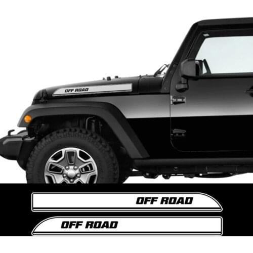 2PCS Car Hood Stripe Stickers Auto Racing Body Side Stripe Decals Modified Stripe Sticker Decoration Universal F19A