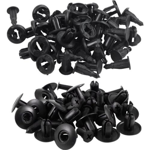 45 Pcs Accessories: 25 Pcs Plastic Car Bumper Fender Door Rivets Clip 10Mm Hole & 20Pcs Fender Liner Push Clips Retainer