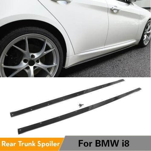Carbon Fiber Auto Side Skirts Aprons Chin Kit Guard for Alfa Romeo Giulia Sedan 4 Door 2015-2017 Car Styling