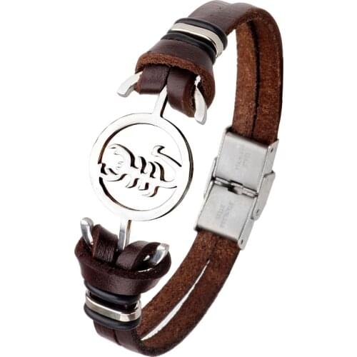 Scorpion Bracelet Punk Men Chain Design Length Adjustable Cool Man Constellation-Scorpios Bracelets Jewelry Bangles