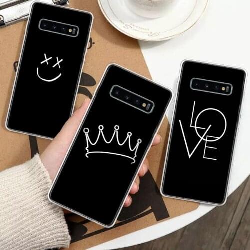 Abstract Line Face Art Dark Silicon Phone Case For Samsung Galaxy A51 A71 A70 A50 A40 A30 A20E A10S A01 A21 A6 A7 A8 A9 Plus + C