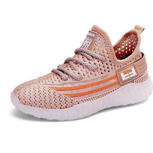 Kids Knitting Sneakers for Boys Girls Mesh Tennis Shoes Breathable Sports Running Shoes Lightweight Children Casual Walking Shoe