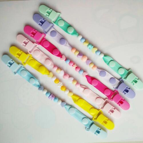 Baby Anti-lost Soother Clip Infant Handkerchief Napkin Bib Towel Chain Adjustable Portable Retaining Bib Clip Holder for Newborn