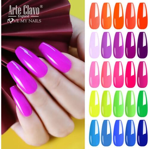 Arte Clavo Gel Nail Polish LED Lamp Fluorescent Color Manicure Matt Base Top Coat Soak Off Semi Permanant Nail Gel Varnishes