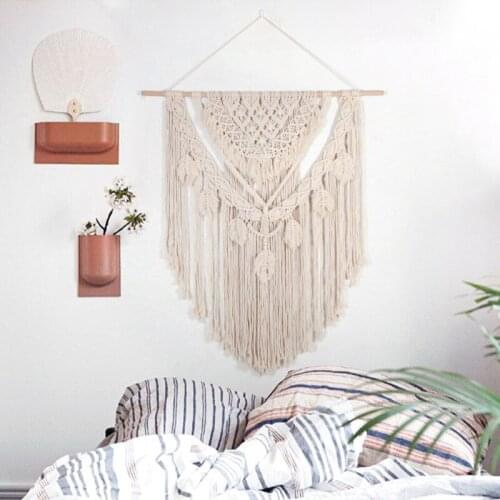 Big Size Macrame Tapestry Wall Hanging Bohemian Chic Handicrafts Woven Tapestry Modern Boho Living Room Bedroom Wall Decoration