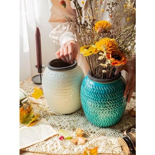 Modern Mediterranean style creative small fresh American table ceramic vase basin interior decoration can be Hydroponic