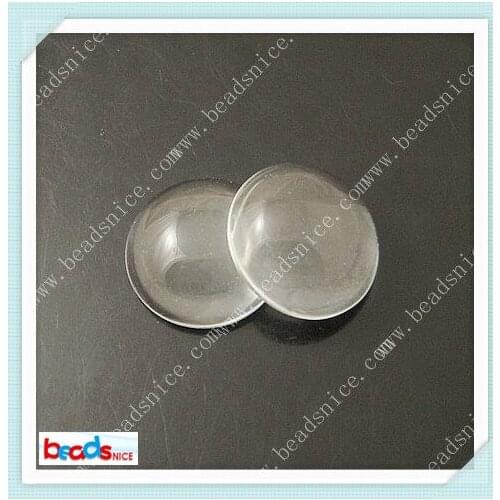 Beadsnice ID13496 16mm circle glass tiles clear glass cabochons for handmade jewelry of cabochon settings