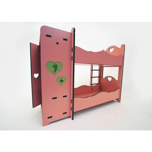 Barby Dolls Compatible Wooden Big size For Bunk Bed New Girls