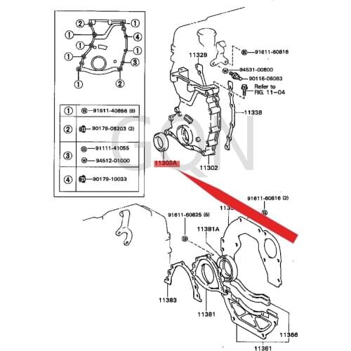 Oil seal (used for timing chain or timing belt cover) 1988-Toy ota CRE SSI DAH ILU XLA NDC RUI SER crankshaft front oil seal