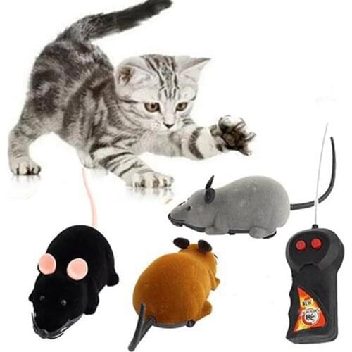 Mini Funny RC Simulation Wireless Remote Control RC Electronic Rat Mouse Mice Toy Tricky Plastic Flocking Halloween Xmas For Pet
