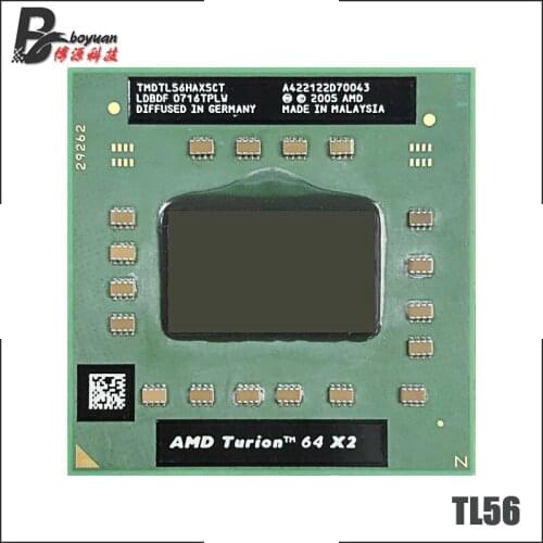 AMD Turion 64 X2 Mobile technology TL-56 TL 56 TL56 1.8 GHz Dual-Core Dual-Thread CPU Processor TMDTL56HAX5DC Socket S1