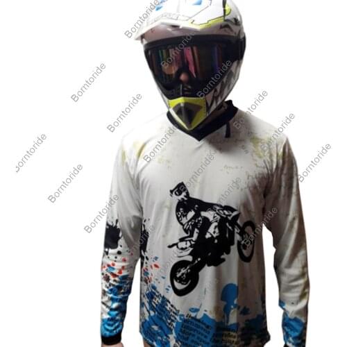 MX Enduro Downhill Jerseys Mountain Bike Racing Clothing DH MTB Shirt Black Long Jersey BMX Motocross T Shirt Men