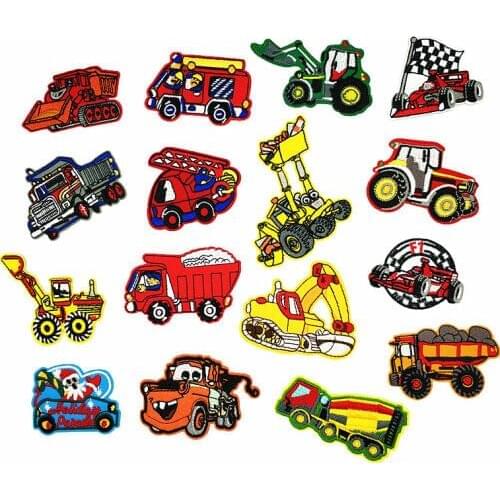 Set Of Patch Iron-on Clothes Cute Animal Cars Clothing Deco New Design Diy Accessory Heat Transfer Washable Badges Patch-43