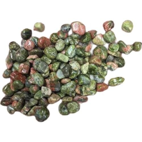 Natural unakite Gravel tumbled Stone Polished chips Specimen Healing Stones for decoration