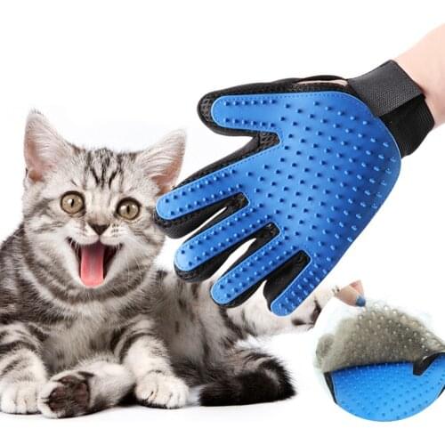 New Pet Grooming Glove Hair Trimmer Remover Cat Grooming Brush Massager Comb Cleaning Cat Brush Glove for Cats Dogs Accessories