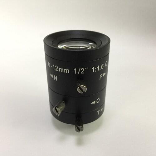 HD Industrial Camera Lens 3 Million Pixels Zoom 6-12mm 1/2 C-mount Distortion-free CCD Camera Vision