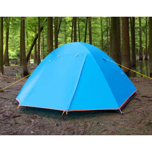 1.8kg Outdoor tent camping tent factory wholesale double layer aluminum rod Ultralight tent against rainstorms